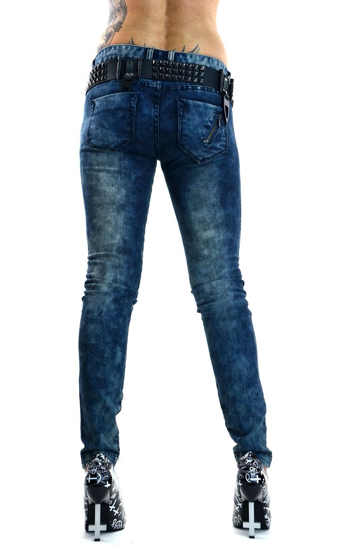 LIP SERVICE ROCK MOTO GOTH PUNK EMO ROCKABILLY SKINNY JUNKIE STRETCH